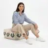 Buy Pouffe Boho Bali , Square in Cotton - Iris Bali Cream 60245 at MyFaktory